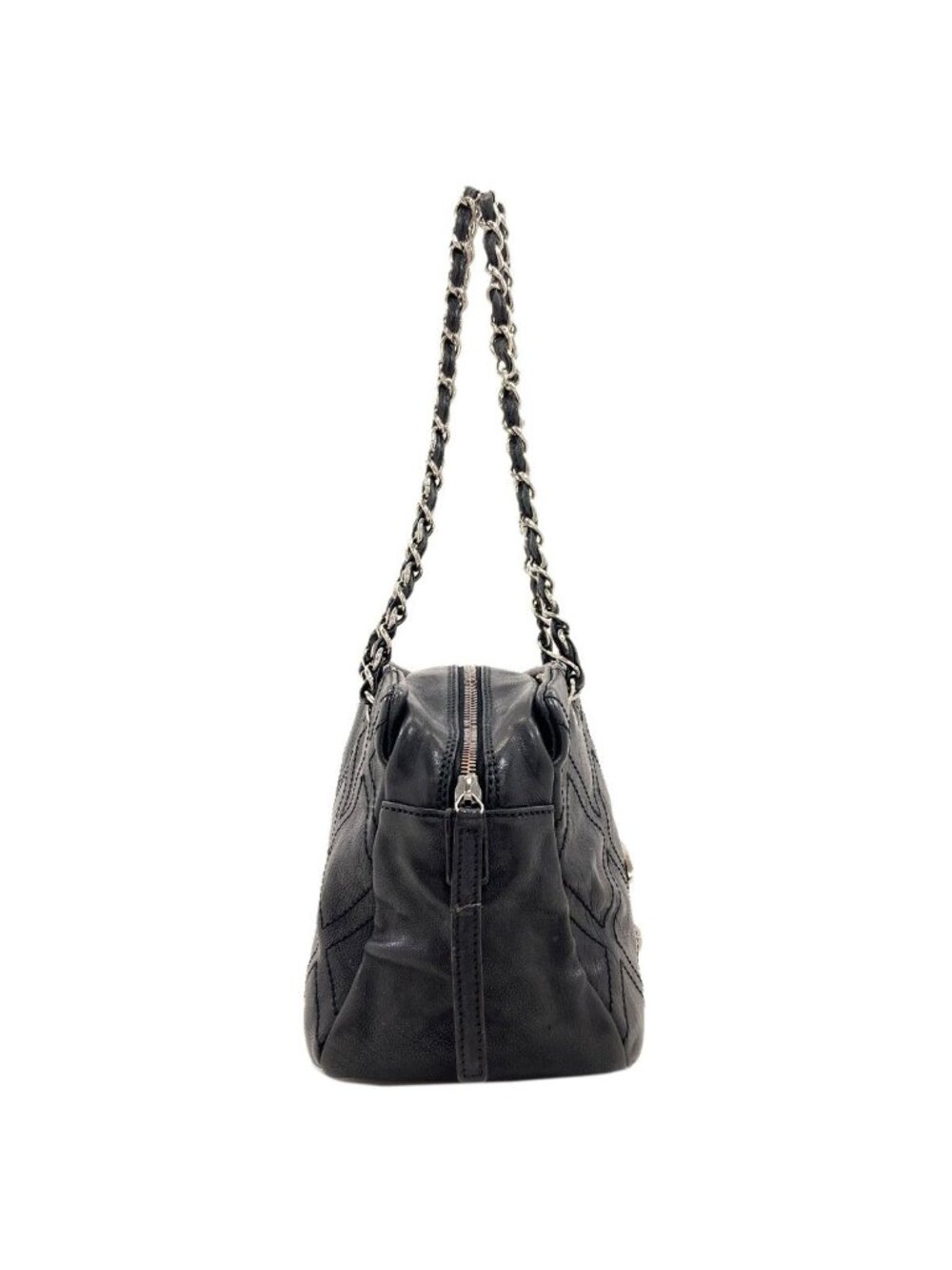 Chanel Diamond Stitch Silver Tote Calf - Picture 3 of 15